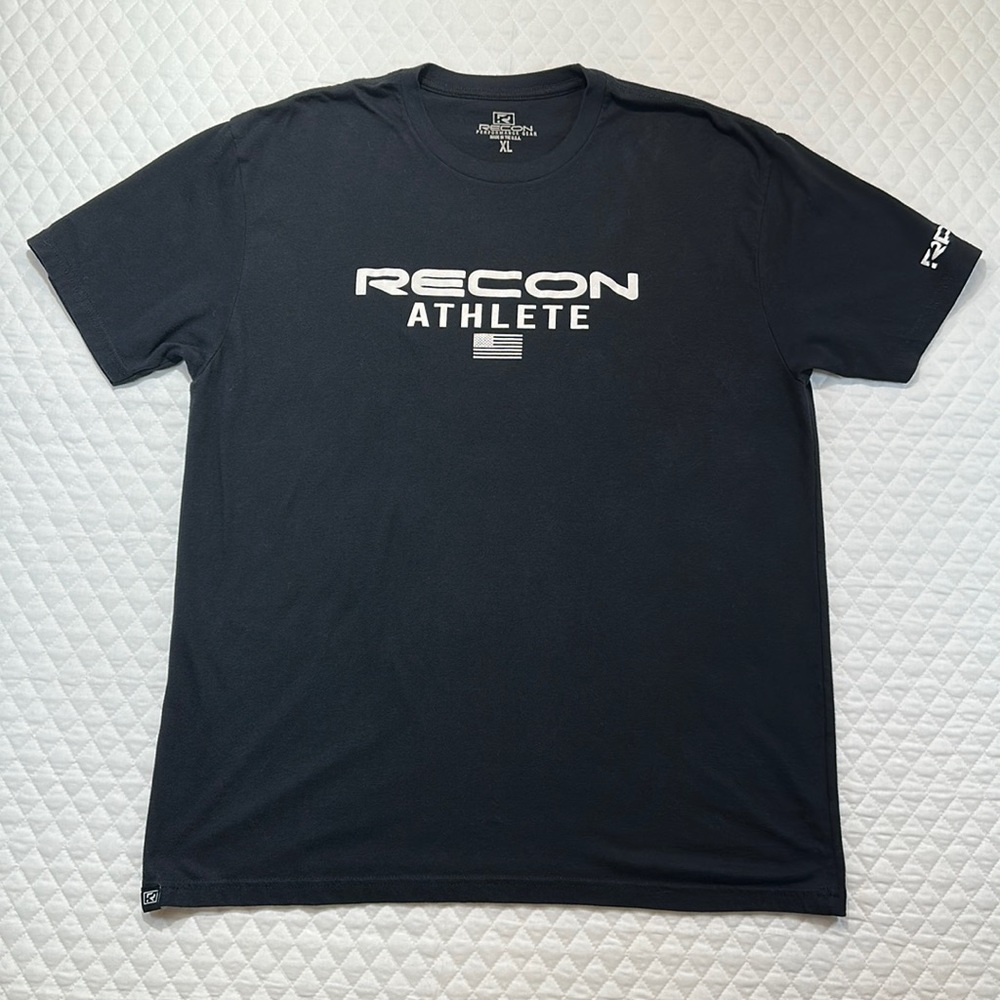 RECON Performance Gear T Shirt. Made in the USA. Black & White. X-Large